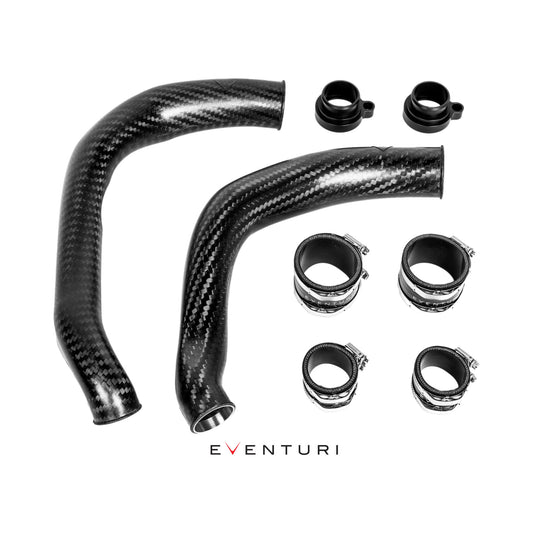 Eventuri Carbon-Chargepipes S55 komplett mit Silikonkupplungen und Schellen