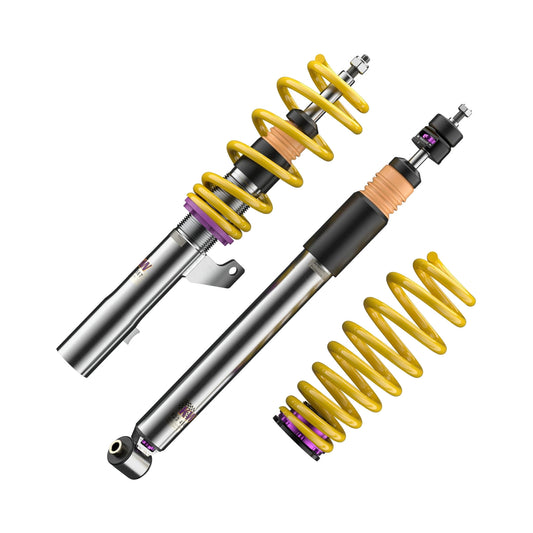 Federbein vorne sowie Dämpfer und Feder hinten des KW V3 für BMW E46 325i und 330i