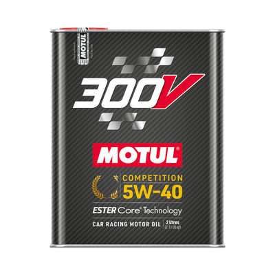 Motul 300V Competition 5W-40 (ehemals 300V Power) Rennsport-Motoröl, 2-Liter-Dose – Vorderansicht
