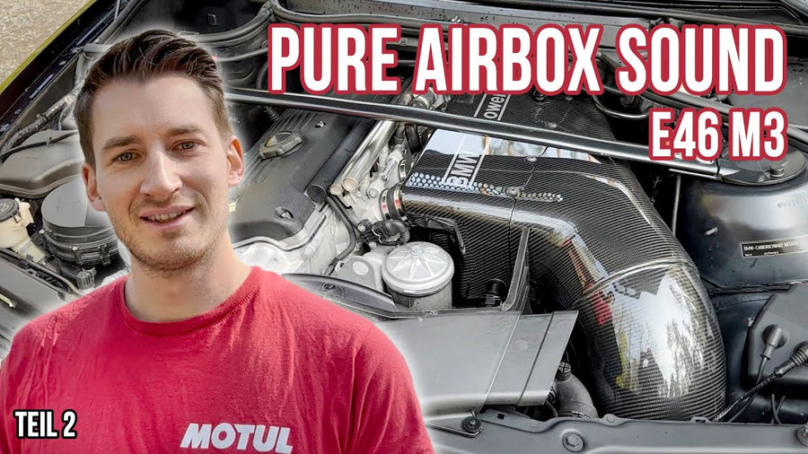 BMW E46 M3 mit Karbonius-Carbon-Airbox nach dem Umbau – Video von MX Motorsports