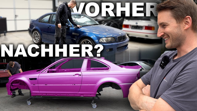 Neu lackierte Karosse eines BMW E46 M3 in Silbergrau – Video von MX Motorsports