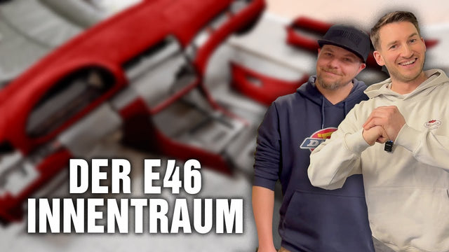 Innenraumteile eines BMW E46 M3 in dunkelgrauem Alcantara beim Sattler – Video von MX Motorsports