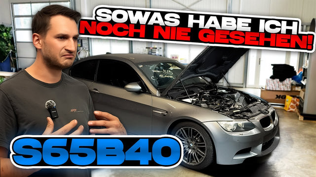 BMW E92 M3 mit S65 beim Pleuellager-Service auf der Hebebühne – Video von MX Motorsports