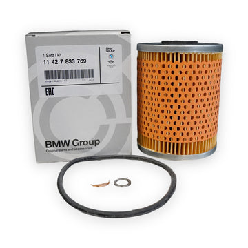 BMW Original-Ölfilter 11427833769 für M3 E36/E46, Z3 M und Z4 M mit Dichtringen und Verpackung