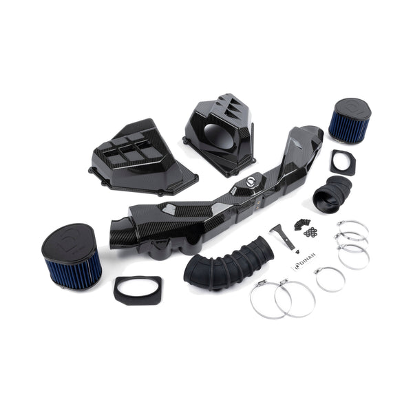 Dinan Carbon-Ansaugung (Cold Air Intake) für BMW M2 G87, M3 G80/G81 und M4 G82/G83, Lieferumfang mit Filtern, Luftführungen und Schläuchen