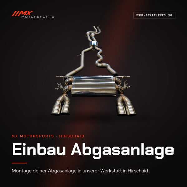 Einbau Abgasanlage bei MX Motorsports in Hirschaid – Werkstattleistung, abgebildet eine MxM Abgasanlage
