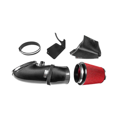 Eventuri Carbon-Ansaugsystem für BMW M3 E90/E92/E93 (S65), Lieferumfang mit Ansaugrohr, Filter, Einlassschaufel und Hitzeschild