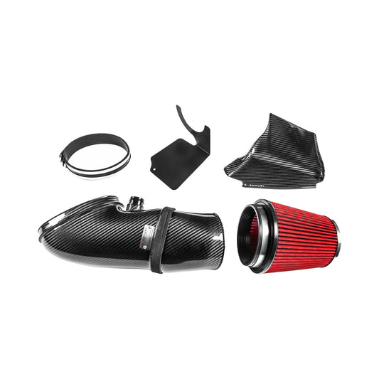 Eventuri Carbon-Ansaugsystem für BMW M3 E90/E92/E93 (S65), Lieferumfang mit Ansaugrohr, Filter, Einlassschaufel und Hitzeschild