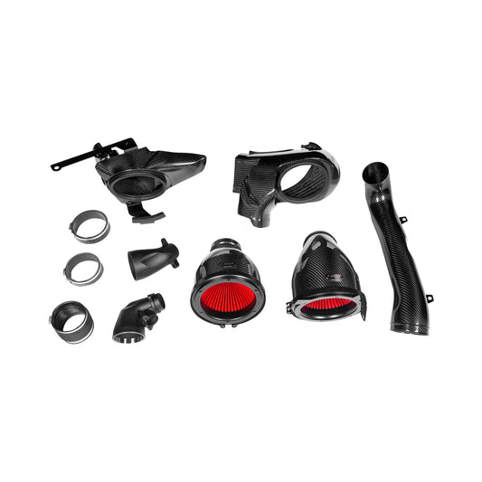 Eventuri Carbon-Ansaugsystem für BMW M2 G87, M3 G80/G81 und M4 G82/G83 (S58), Lieferumfang mit Filtergehäusen und Ansaugrohren