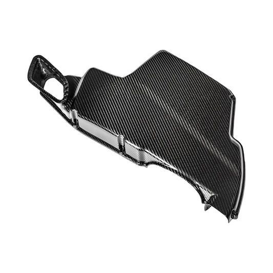 Eventuri Carbon-Luftfilterkastendeckel mit Ansaugstutzen, seitliche Ansicht