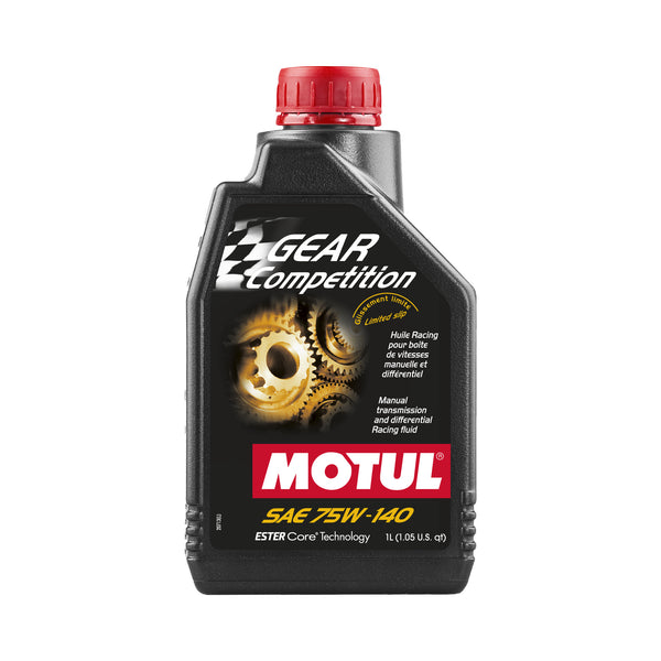 Motul Gear Competition 75W-140 Getriebe- und Differenzialöl, 1-Liter-Flasche – Vorderansicht