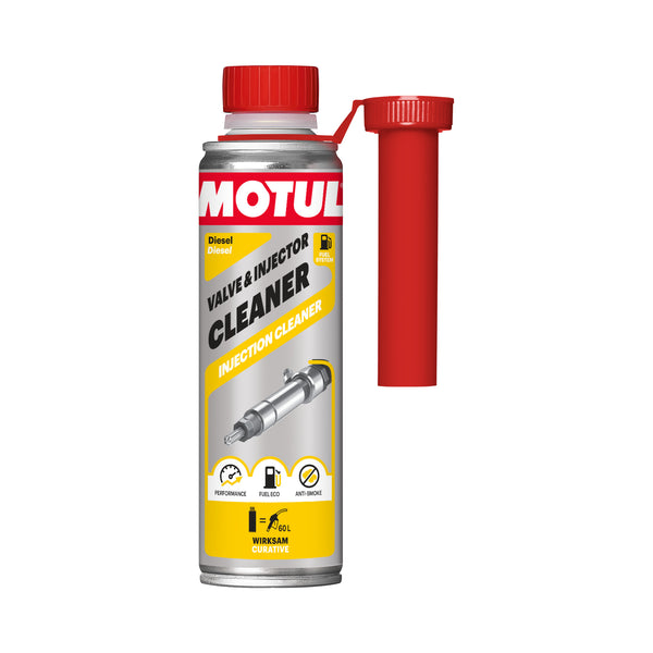 Motul Valve & Injector Cleaner Diesel 300 ml (114283) mit Einfüllhilfe – Reiniger für Diesel-Einspritzsysteme
