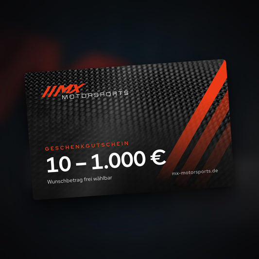 MX Motorsports Geschenkgutschein – Wunschbetrag von 10 bis 1.000 € frei wählbar