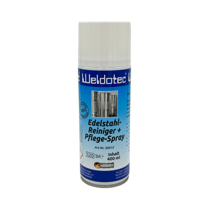Weldotec Edelstahl-Reiniger und Pflegespray 400 ml für Endrohre und Abgasanlagen