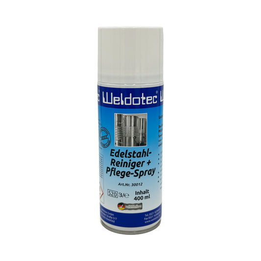Weldotec Edelstahl-Reiniger und Pflegespray 400 ml für Endrohre und Abgasanlagen